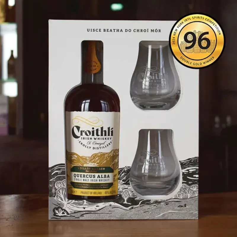 Alba Oak 70cl & 2 Whiskey Tumblers